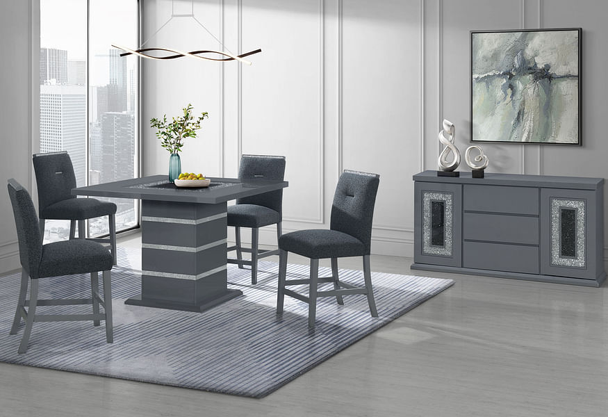 Monaco Bar Table in Dark Gray